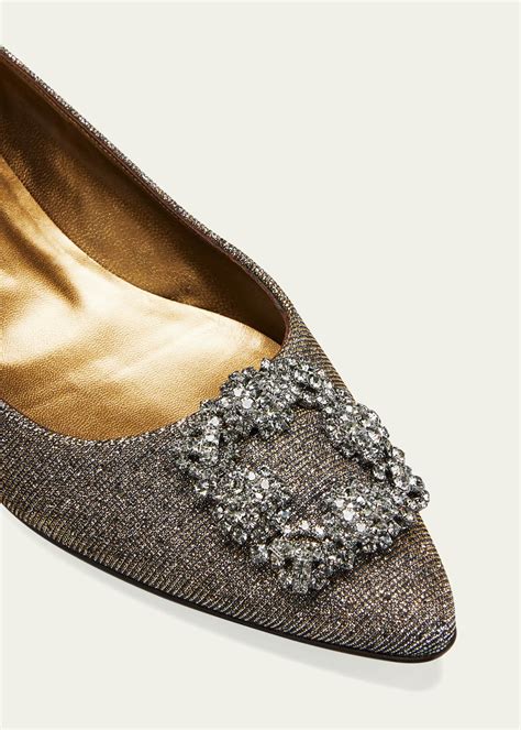 how to wear it manolo blahnikhangisi metallic fabric buckle flat|MANOLO BLAHNIK HANGISI FLAT REVIEW (Price, Wear and .